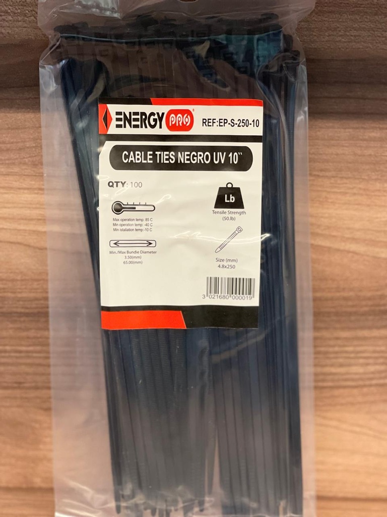 TAYRRAT NEGRO 4.8X250MM 50LB