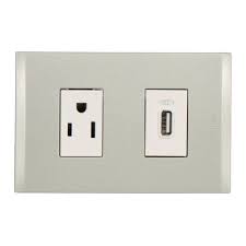 TOMA USB + TOMACORRIENTE NOBILE CHAMPAGNE 15A