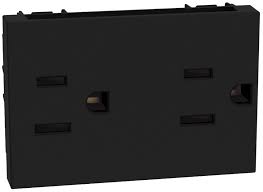 TOMACORRIENTE DOBLE MATIX GO NEGRO 2P+ TIERRA  110V 15A