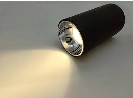 LAMPARA CILINDRICA DE SUPERFICIE DE METAL NEGRA 10W 3000K WJ