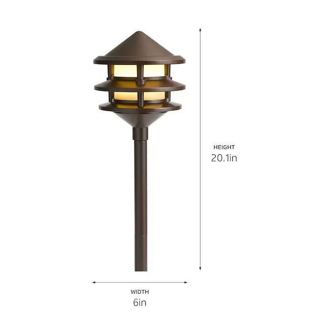 LAMPARA DE JARDIN PAGODA FERRO CON ESTACA MR11 KICHLER