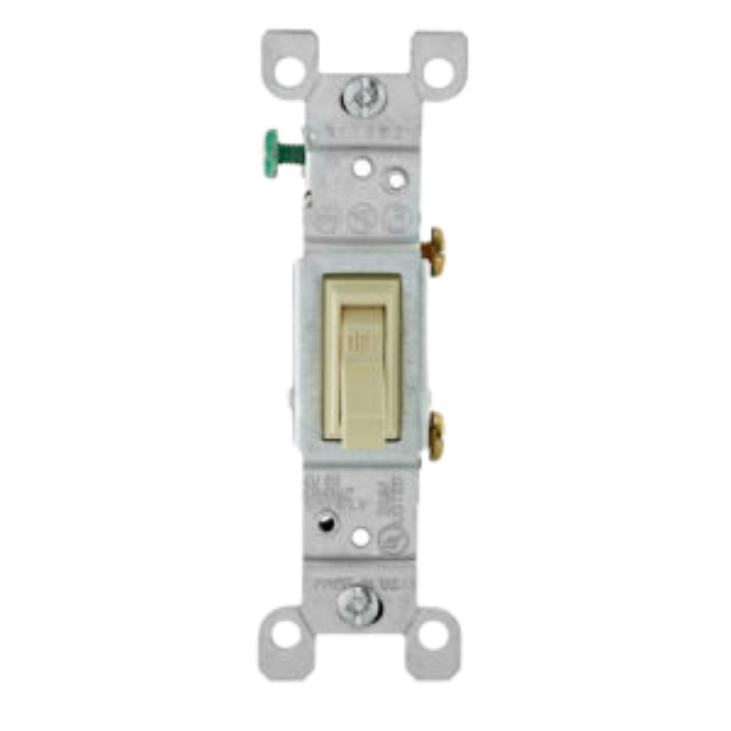 INTERRUPTOR SENCILLO CREMA 110V 15A LEVINTON