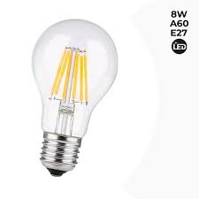 BOMBILLO DE FILAMENTO CLEAR E27 8W 6000K AC100-240V ML