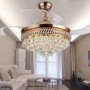 ABANICO DE TECHO DORADO CON BLUETOOTH 110V DECORATIVO