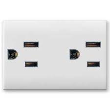 MODULO DE TOMACORRIENTE DOBLE BLANCO 15A 127V AVE