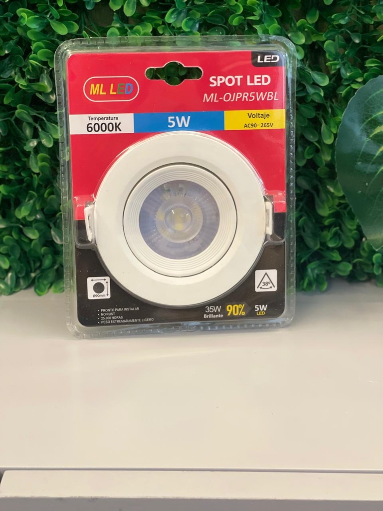 SPOT LED REDONDO BLANCO EMPOSTRAR 5W 3000k AC100-265V ML (copia)
