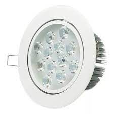 SPOT LED REDONDO BLANCO DE EMPOSTRAR  12W 6500K AC85-265V FE