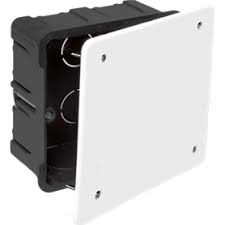 CAJA DE REGISTRO EMPOSTRABLE PLASTICA DERIBOX CON TORNILLO 150X150X50MM (6x6) SOLERA