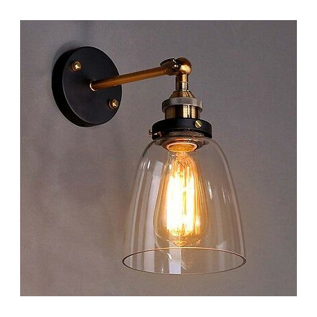 [ML-LPR25] APLIQUE DE PARED DORADO Y NEGRO TIPO COPA E27 ML