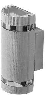 [15992-2] APLIQUE DE PARED OVALADO GRIS 2 RALLA SOCKET E27