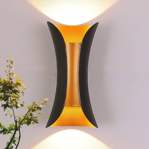 [AND-2050] APLIQUE LED DE PARED DORADO Y NEGRO 2X5W AC85-265V