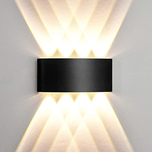 [IDL74] APLIQUE LED DE PARED OVALADO NEGRO 8W 3000K AC85-265V MERCURY