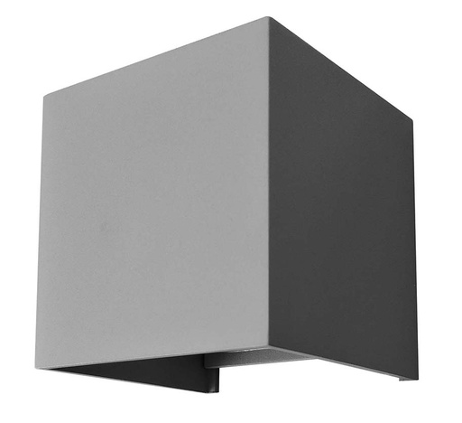 [11342] APLIQUE LED DE PARED TIPO CUBO GRIS 2X3W 6500K WJ