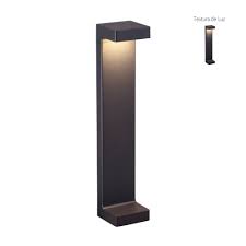 [09HLED429MV30N] BALIZA LED DE JARDIN CUADRADA NEGRA  9W 3000K 100-240V TECNOLITE