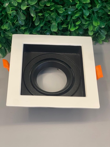 [967S] BASE DE DICROICA CUADRADA BASCULANTE PROFUNDA NEGRA Y BLANCO LUXOL