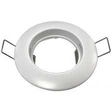 [1133] BASE DE DICROICA REDONDA FIJA PLANA BLANCA 80X70X31 EVOLIGHT