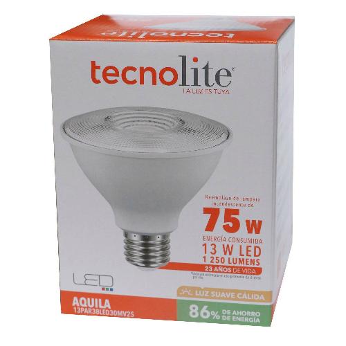 [13PAR38LED30MV25] BOMBILLO LED PAR 38 13W 3000K AC85-245V TECNOLITE