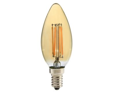 [BVML-0423] BOMBILLO LED TORPEDO FILAMENTO AMBAR 4W 2300K E12 360LM AC110-130V ML