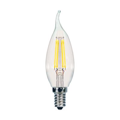[B70102] BOMBILLO LED VELA FILAMENTO CLEAR 4W 2700K E12 400LM AC110-130V ROOMLUX