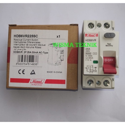 [HDB3VR225SA] BREAKER DIFERENCIAL EUROPEO 2P 25A HIMEL