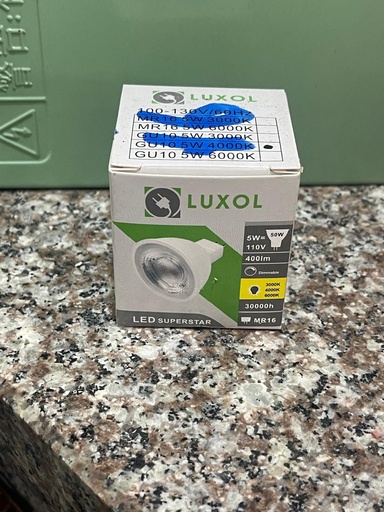 [dl54000] DICROICA LED GU10 5W 4100K 400LM DIMMABLE AC100-130V LUXOL