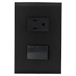 [AF2231EANG] INTERRUPTOR + TOMACORRIENTE NOBILE NEGRO 16A