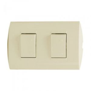 [AF2201EM] INTERRUPTOR DOBLE NOBILE MARFIL 15A 3WAY