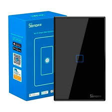 [ISB-0104] INTERRUPTOR INTELIGENTE SENCILLO SONOFF NEGRO 2A