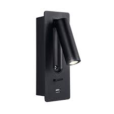 [3TLLED2053MV30N] LAMPARA  DE LECTURA DE CABEZERO DE SUPERFICIE NEGRA 3W 3000K TECNOLITE