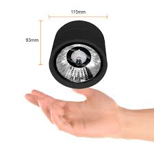 [60YSN4024MVN] LAMPARA CILINDRICA DE TECHO NEGRO AR115