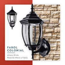 [12402] LAMPARA P/ PARED NEGRA MOD. ANTIGUA COLONIAL E27
