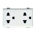 [AM5025D] MODULO TOMACORRIENTE DOBLE EUR-AME BTICINO MATIX 110V