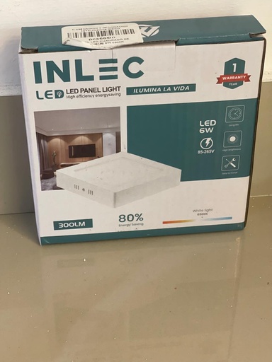 [53003] PANEL LED CUADRADO DE SUPERFICIE 6W 6500K AC85-265V IN