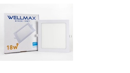 [PCEW-1800] PANEL LED CUADRADO EMPOSTRABLE 18W 6500K 225X225MM AC100-240V 1440LM 25000HRS WELLMAX