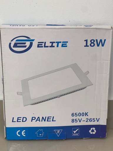 [PCE-1237] PANEL LED CUADRADO EMPOSTRABLE 18W 6500K AC85-265V ET
