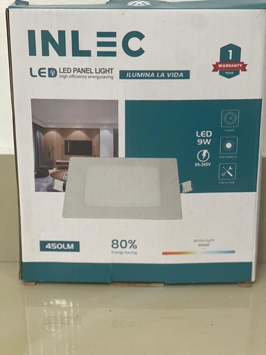 [5307] PANEL LED CUADRADO EMPOSTRABLE 9W 6500K AC85-265V IN