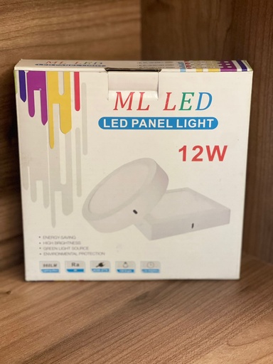 [ml-rpl12wcbr4100kh] PANEL LED REDONDO DE SUPERFICIE 12W 4100K AC85-277V 960LM 30000HRS Ø160MM  ML