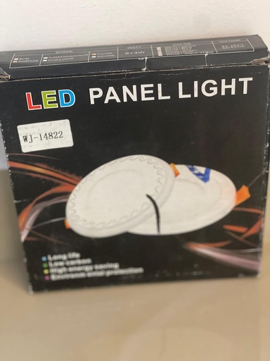 [14822] PANEL LED REDONDO DE SUPERFICIE 2T BORDE ROJO 6+3W AC85-265V WJ
