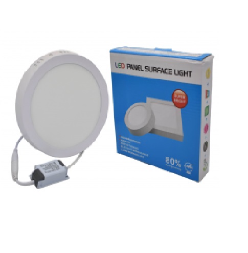 [PLRS-1298] PANEL LED REDONDO DE SUPERFICIE 6W 3000K Ø110MM  AC85-265V 480LM 20000HRS PL