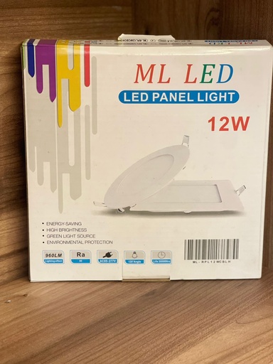 [PREM-1246] PANEL LED REDONDO EMPOSTRABLE 12W 6000K AC85-277V 960LM 30000HRS Ø170MM 155MM ML