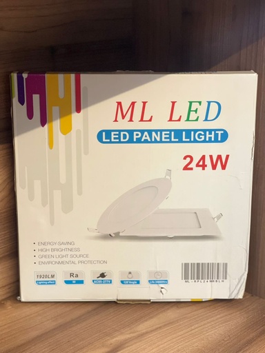 [PREM-1248] PANEL LED REDONDO EMPOSTRABLE 24W 6000K AC85-277V 1920LM 30000HRS Ø280MM 295MM ML