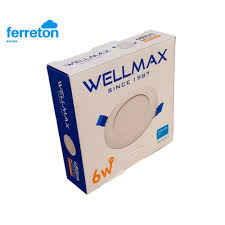 [PREW-0630] PANEL LED REDONDO EMPOSTRABLE 6W 3000K AC100-240V 480LM 25000HRS Ø120MM WELLMAX