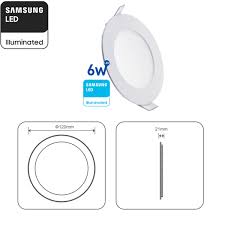 [PREW-0600] PANEL LED REDONDO EMPOSTRABLE 6W 6500K AC100-240V 480LM 25000HRS Ø120MM WELLMAX