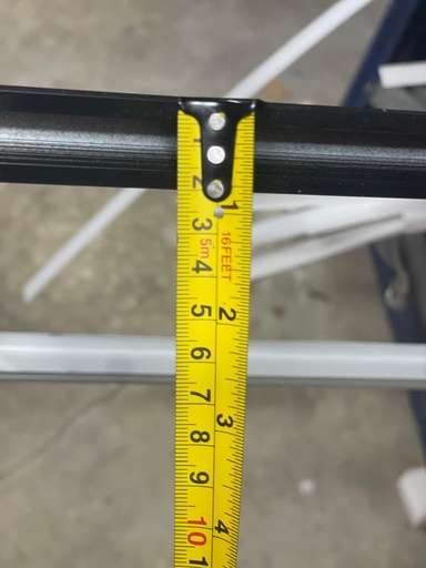 [JH014bk] PERFIL DE ALUMINIO NEGRO CON PESTAÑA 24X12 MM X 3M