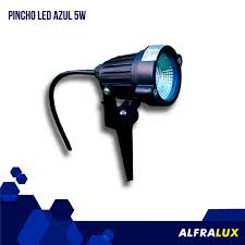 [PJ-11772] PINCHO LED DE JARDIN NEGRO 5W AZUL AC85-265V WJ