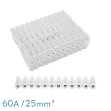 [U003-07] REGLETA DE EMPALME PLASTICA 60A 12 TERM. 25MM SASSIN