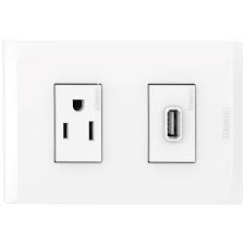 [AF2231USBEB] TOMA USB + TOMACORRIENTE NOBILE BLANCO 15A