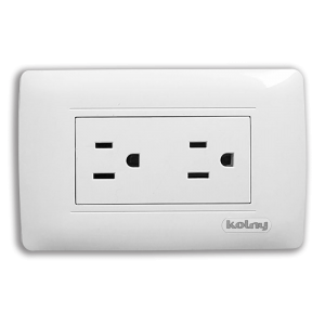 [TDK-340018] TOMACORRIENTE DOBLE KOLNY BLANCO