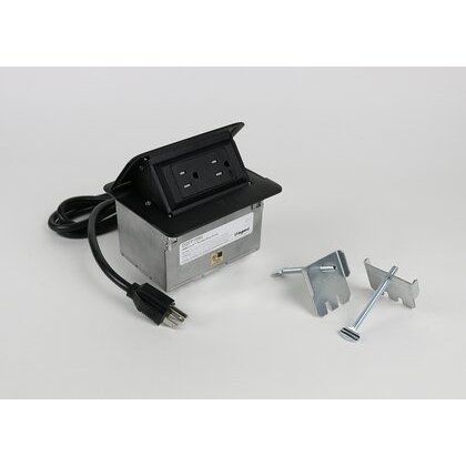 [DQFF15BK] TOMACORRIENTE DOBLE P/MUEBLES Y MESA NEGRO LEGRAND 15A 110V LEGRAND