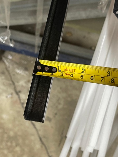 PERFIL DE ALUMINIO NEGRO SIN PESTAÑA 15X19 CM 3MT